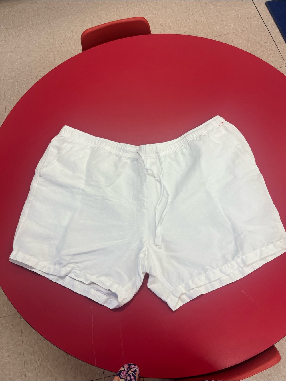 Cubavera linen 2xl Women's White Athletic Drawstring Shorts
